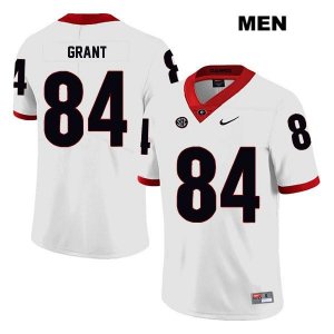 Men's Georgia Bulldogs NCAA #84 Walter Grant Nike Stitched White Legend Authentic College Football Jersey YVV8654JI